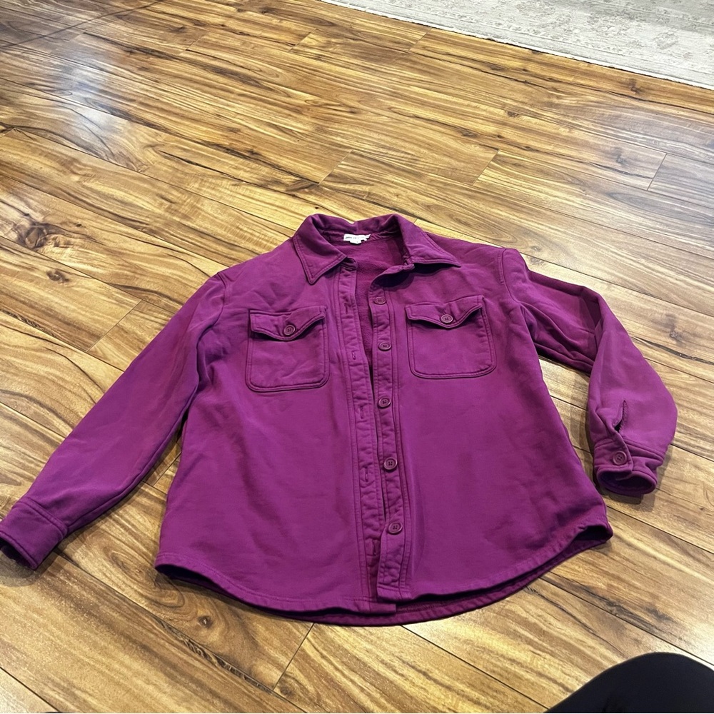 Good American Purple Shacket